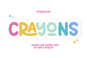 Crayons Fonts for Creative Design Projects