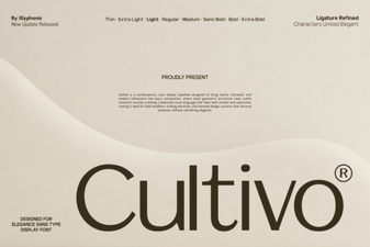 Cultivo Font: Modern Display for Creative Projects