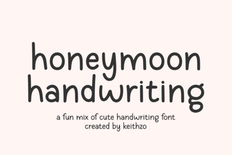 Honeymoon Handwriting Font for Creative Projects